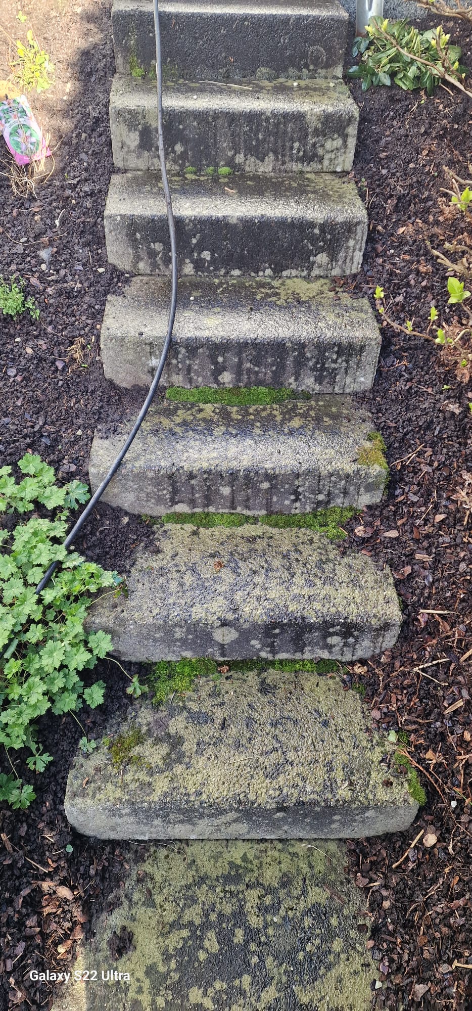 Außentreppe in Beton – Vorher