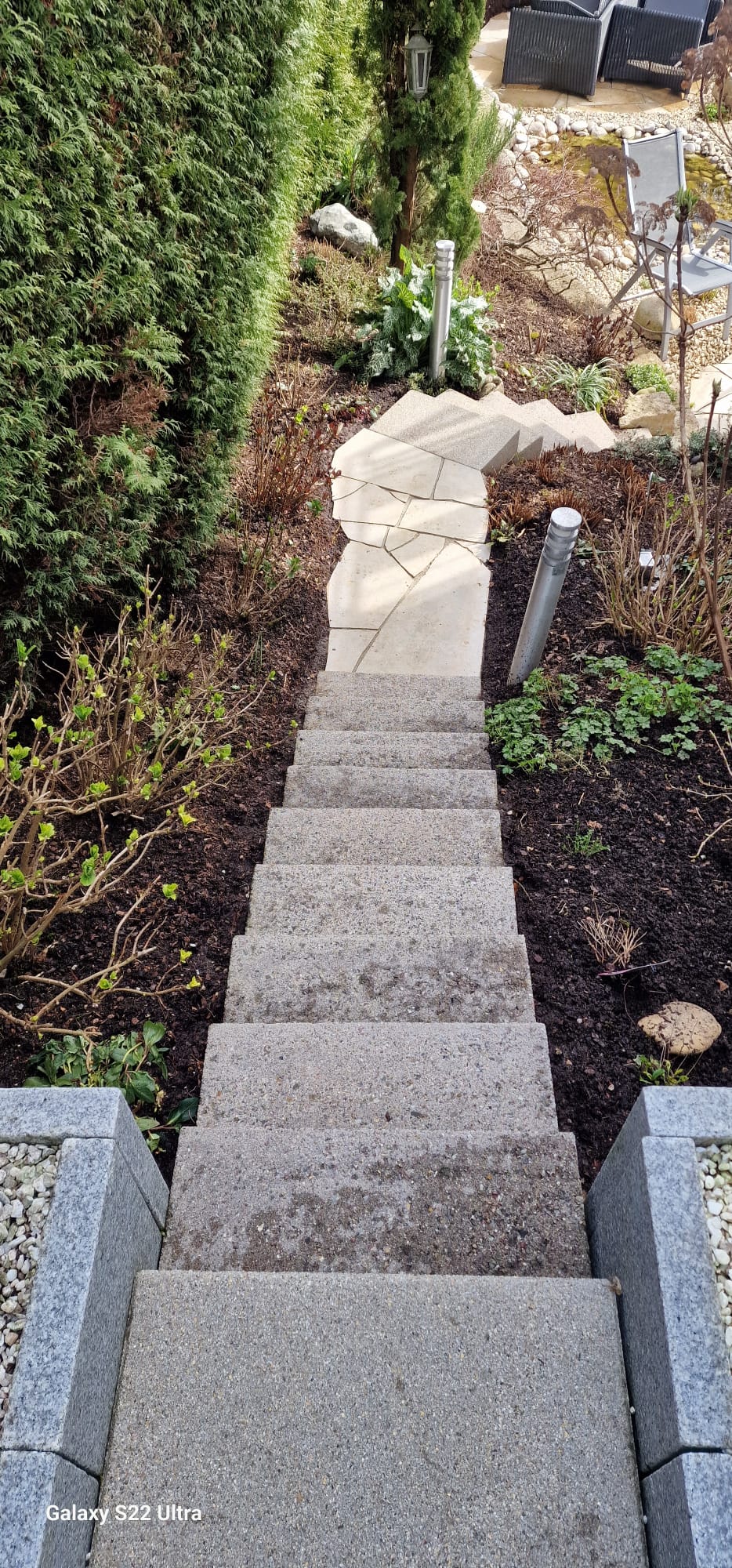 Außentreppe in Beton – Während
